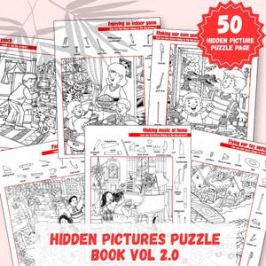 Hidden Pictures Activity Book Spot the hidden Object Puzzles with Solutions Vol 2.0