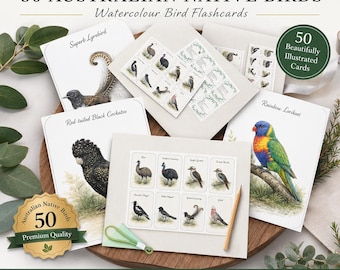 Australian Native Birds Montessori Flash Cards | Printable Learning Resource