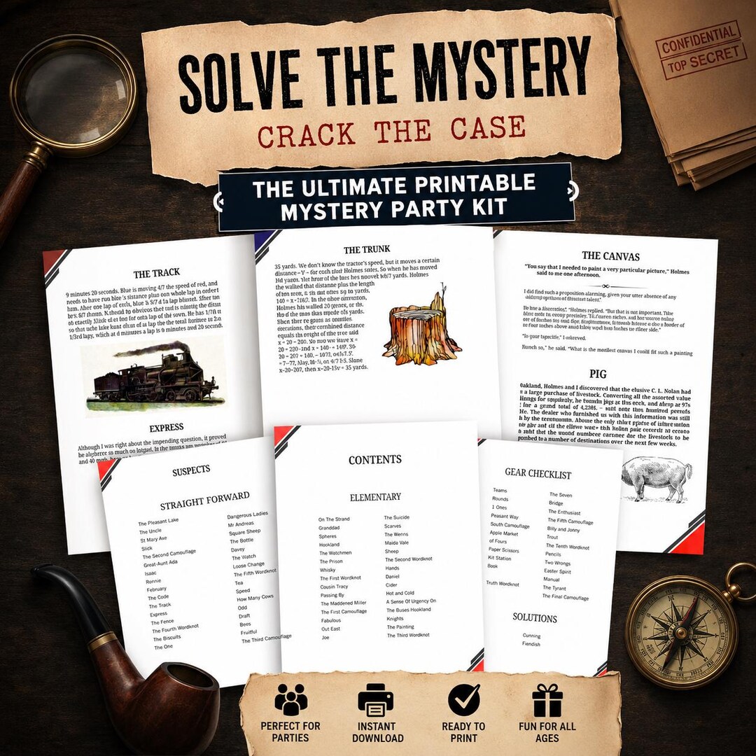 Classic Detective Mystery Puzzle Book – Holmes-inspired Logic & Clue ...