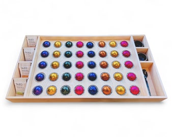 Organizador de cajones Nespresso Vertuo para Nespresso Original K Cup Organizador para cápsulas y bolsitas de té Caja organizadora para almacenamiento de bolsitas de té para utensilios