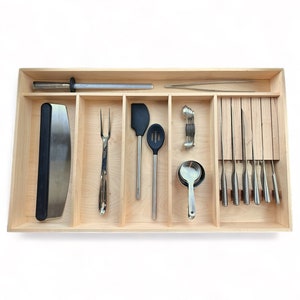 Custom Drawer Organizer for Utensils Knives Storage Knife Block Knife Organization