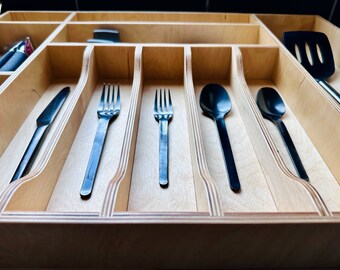 Edelstahl Schubladen-Organizer – Modernes Utensilien-Tablett In Grau/Silber | Für Küche, Büro & Mehr