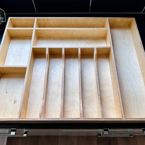 Custom Kitchen Drawer Organizer for Utensils - Organizer for Silverware ...