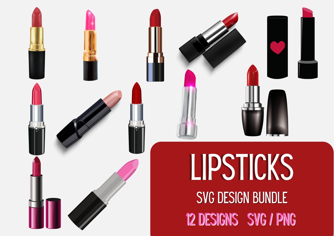 Lipstick Svg Lipstick Silhouette Lipstick Png Lipstick Clipart Etsy