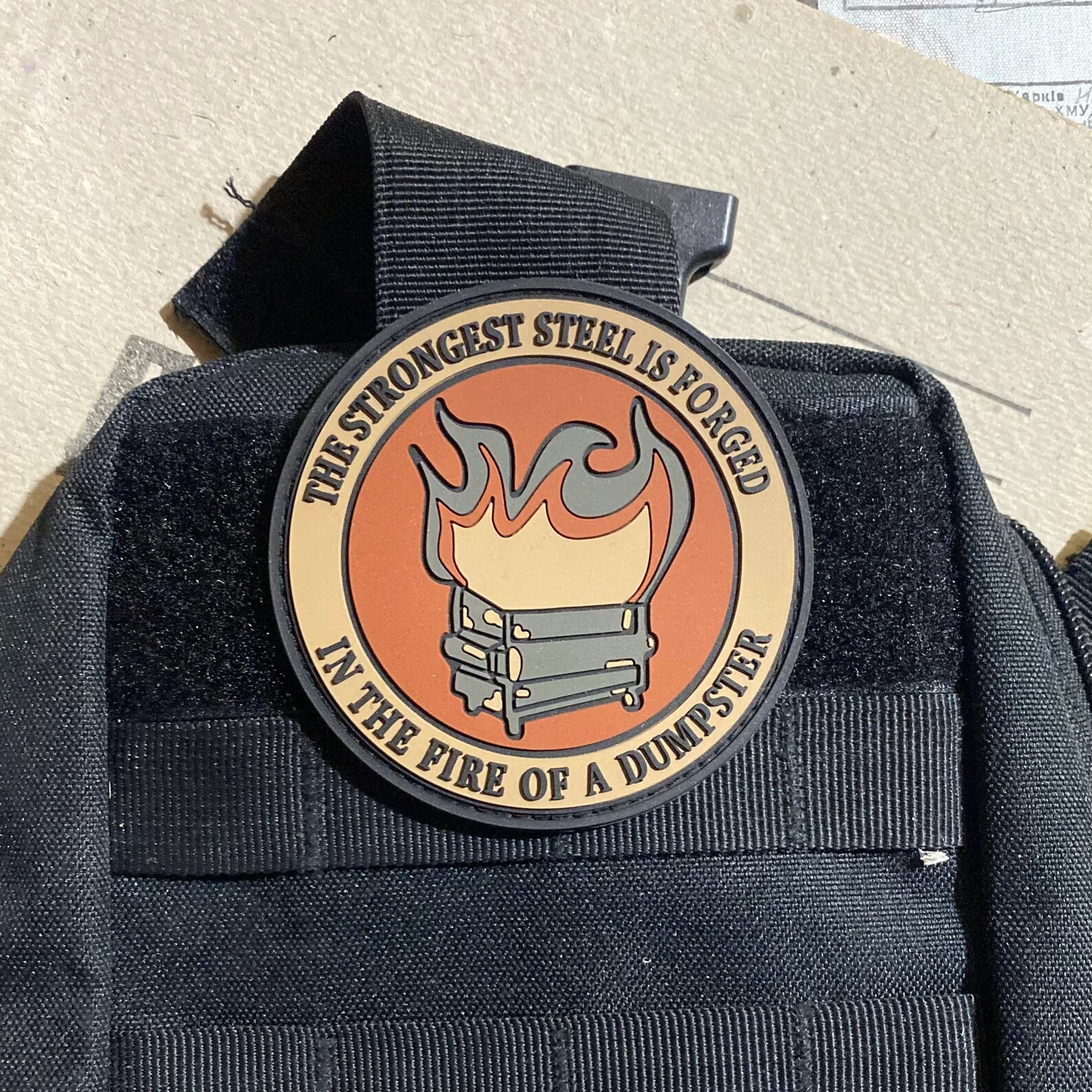Dumper Fire Razorback Dumpster Fire Morale Patch | Weatherproof PVC - Etsy