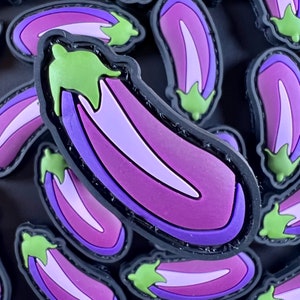 Aubergine Emoji | 3D PVC Ranger-ooglapje