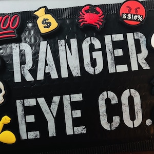 Paquete de emojis de ojos de guardabosques / Parches de ojos de guardabosques de PVC 3D l Diez parches