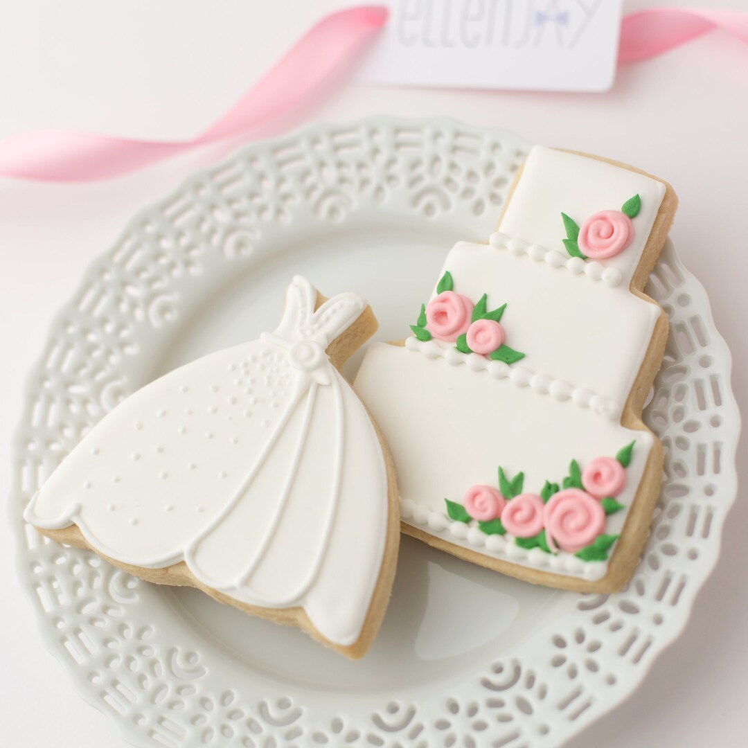 Wedding Dress & Cake Cookies dozen Etsy