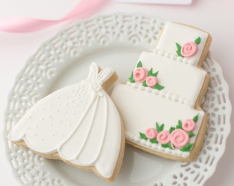 Wedding Dress & Cake Cookies (dozen)