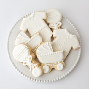 Baby Shower Sugar Cookies - Gourmet Hand-Decorated Gift Set (Dozen)