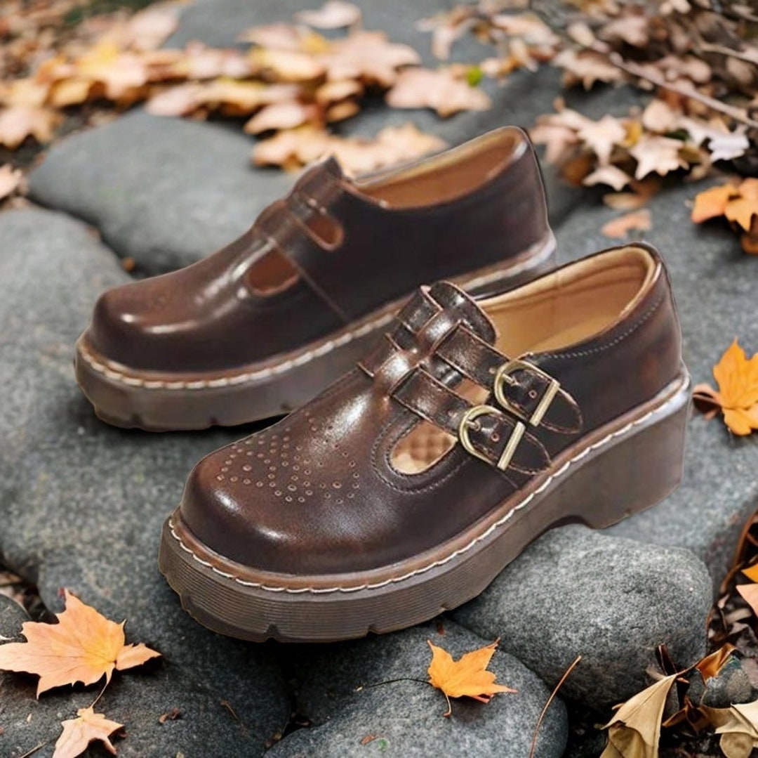 Vintage Japanese Mary Janes Shoes Retro Platform Shoes Harajuku Shoes ...