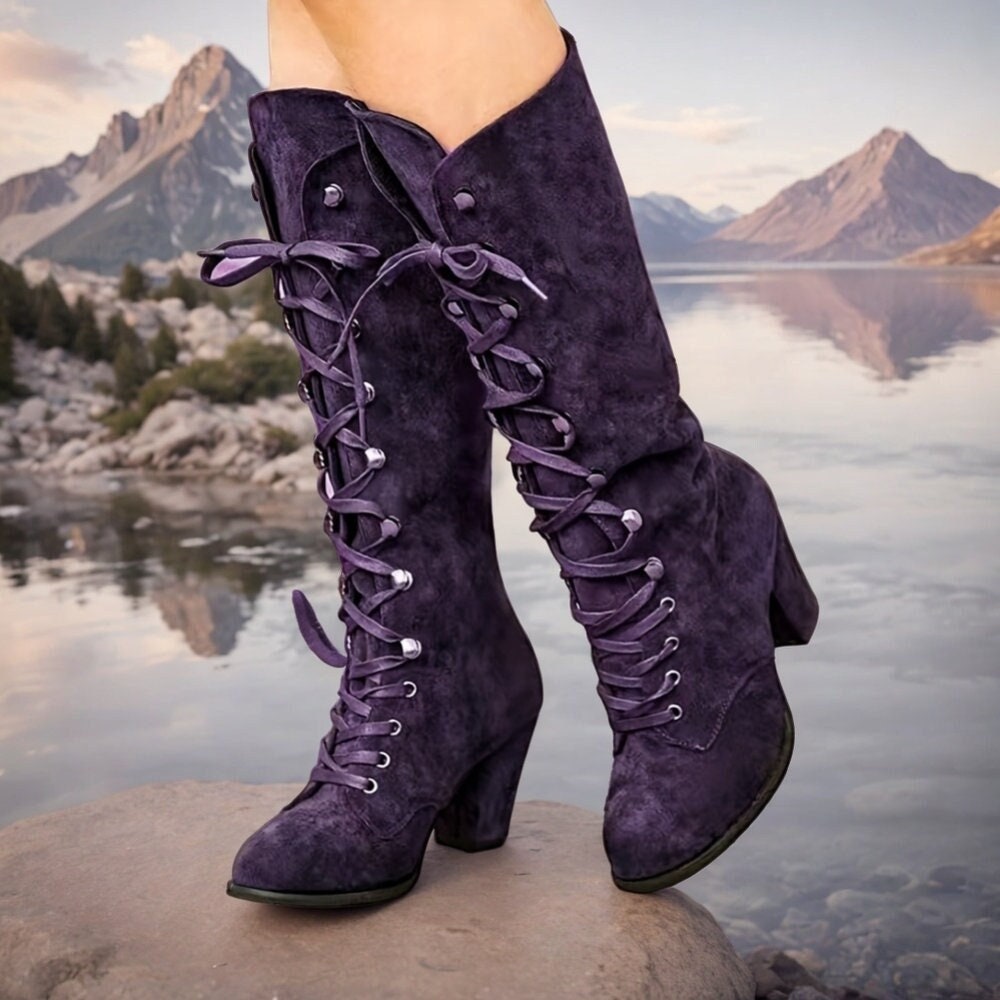 Purple and white cowboy boots 2025