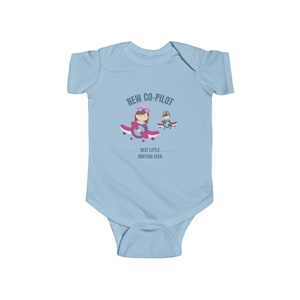 Best Brother ever New baby onsie big sister gift for baby welcome to the family baby pilot shirt new baby gift Infant Fine Jersey Bodysuit