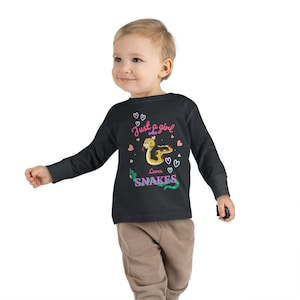 Just a Girl who Loves Snakes Entzückendes niedliches Geschenk für sie, Geburtstags-Shirt Familie passend Kleinkind Langarm-T-Shirt Reptil Kinder-Shirt Weihnachten