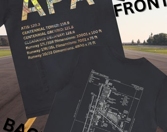 Denver Centennial Airport pilot gift for him aviation airport shirt pilot gear airplane tee gift for her t-shirt aviator airport nostalgia
