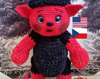 Amigurumi Crochet Little Devil Pattern (PDF) English, Czech