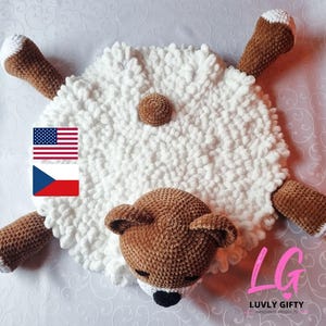 Amigurumi Puffy Bear rug pattern, ENGLISH and CZECH language, tutorial