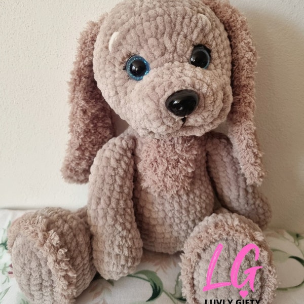 Amigurumi Perro cachorro Cocker Spaniel patrón idioma inglés