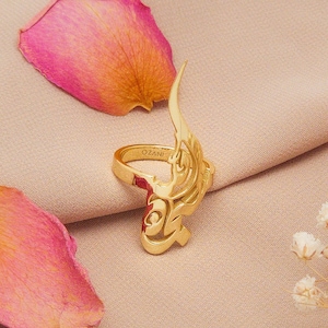 18K Gold SubhanAllah Islamic Ring | Tasbeeh Collection | Tarnish Free, Waterproof