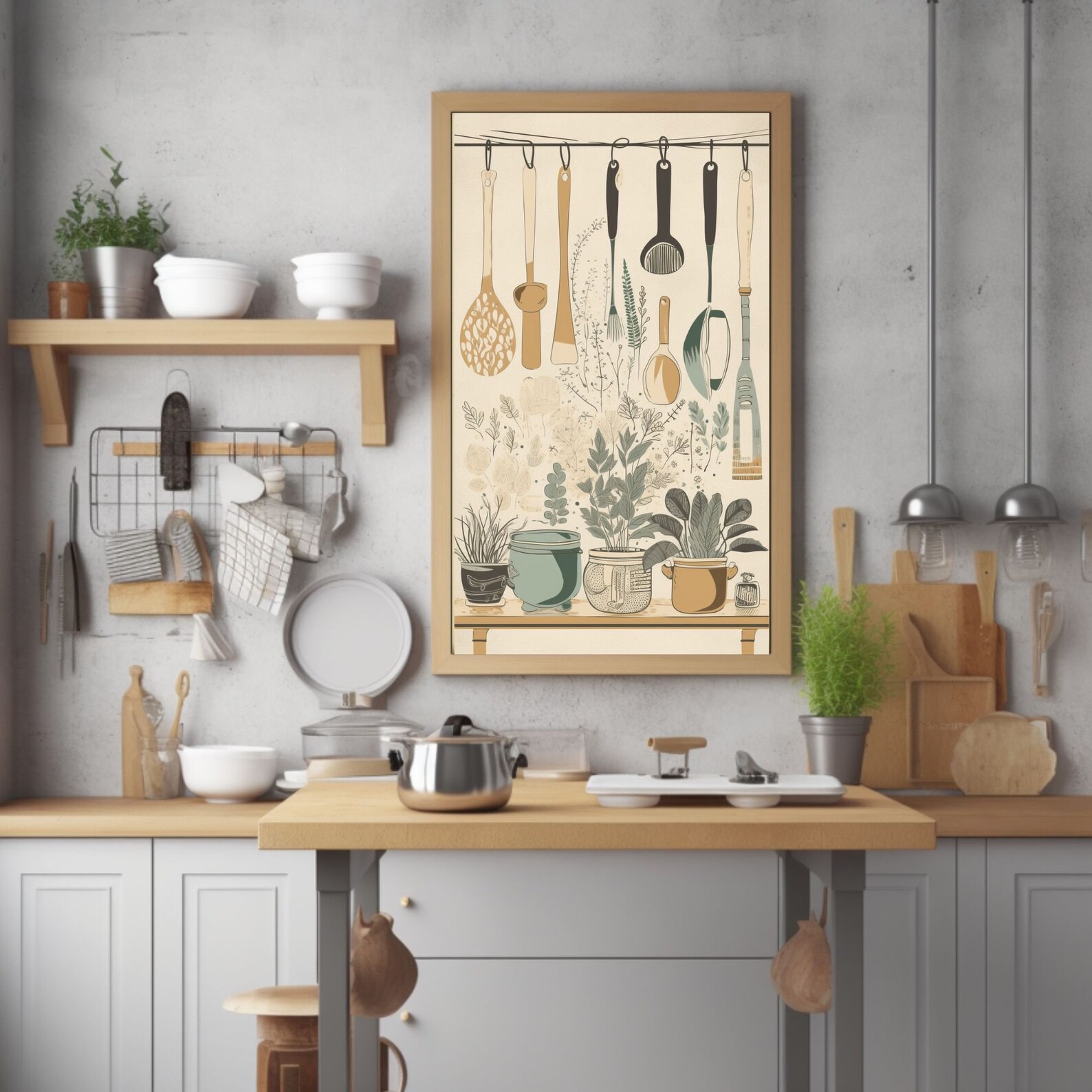Boho Kitchen Art Print the Must-have Addition for Your Fun Kitchen ...