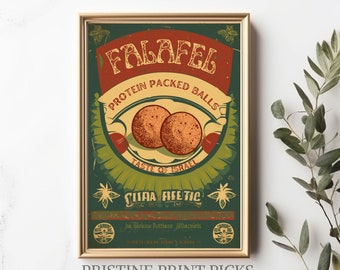 Falafel Poster: Israeli Food Art Print (Digital Download)