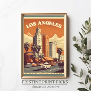 Vintage Los Angeles Poster - Captivating Los Angeles Landmarks, Vintage Los Angeles Art, Los Angeles Cityscape Poster