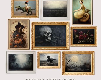 Art mural de la galerie Dark Academia : estampes victoriennes vintage (téléchargement numérique)