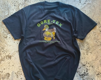 Camiseta retro de Gore-Tex con ilustración de pato - Camiseta para climas al aire libre