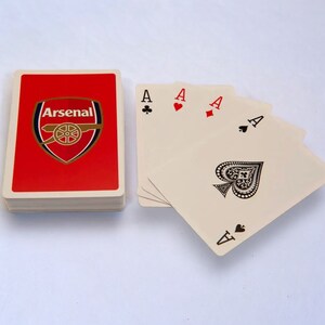 Cartas de baralho do Arsenal, brinquedos para presente, jogos de pôquer, clássico, família, baralho, esportes, Gunners FC, futebol, crianças, fã, aniversário, natal, ideia de presente