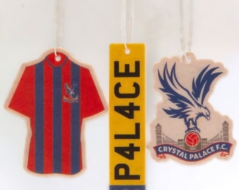 Crystal Palace Air Freshener Car Mirror Hang Hanging Room Office Football FC Soccer Gift Birthday Christmas Present Shirt Badge Number Plate