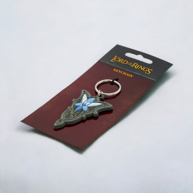 Lord of the Rings Keyring Gift Keychain Key Ring Chain Metal PVC Hang Arwen Evenstar Hobbit TV