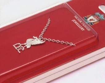 Liverpool Necklace Chain Silver Plated Pendant FC Birthday Gift Christmas Xmas Present Classic Soccer Football Official Premier League Fan