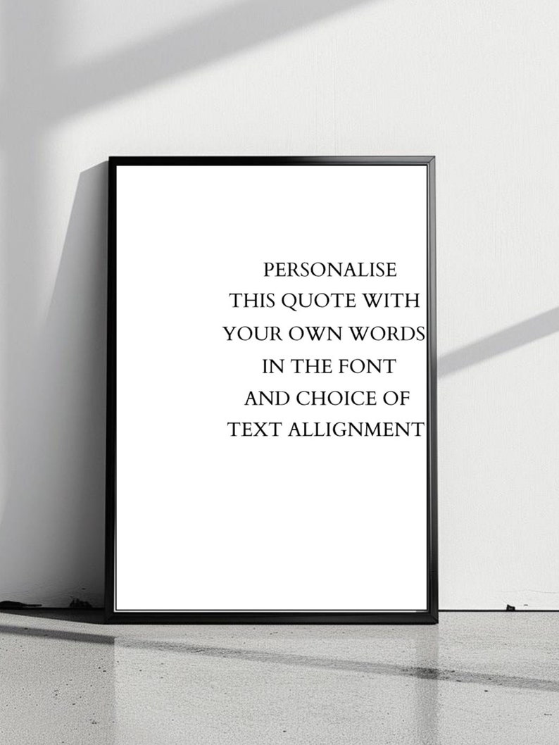 Custom Quote Print, Custom Text Print, Custom Quote, Quote Wall Art ...