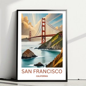 San Francisco Travel Poster - San Francisco Print - San Francisco Wall Art- Illustration of San Francisco California
