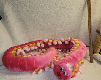 Lots-a-Lots-a-Leggggs Pink Caterpillar 20-LEGGINGS 1984 Vintage 48-inch