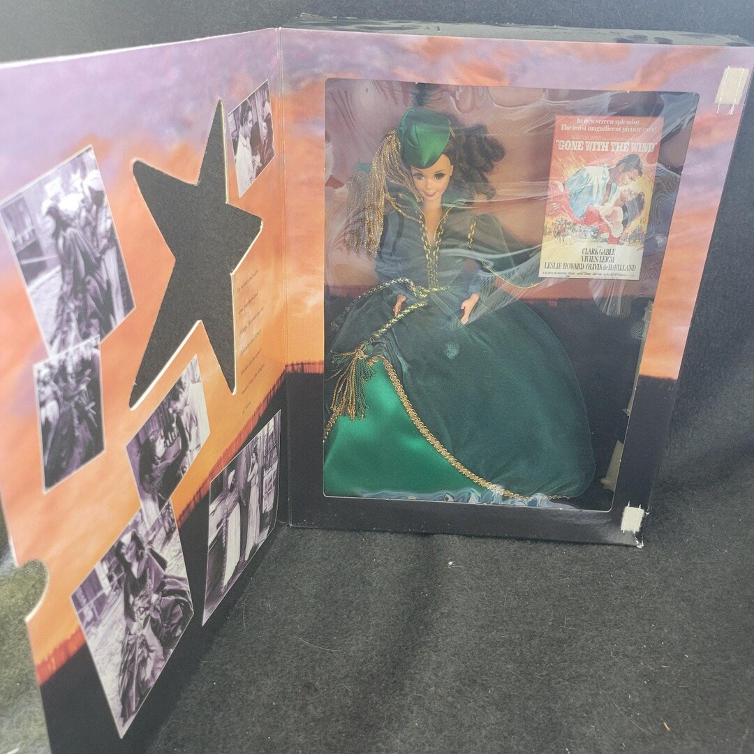 Mattel Hollywood Legends Gone With the Wind Barbie in Green Drapery Dress -  Etsy