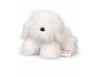 Vintage The Westcliff Collection witte ruwharige hond pluche knuffeldier Korea