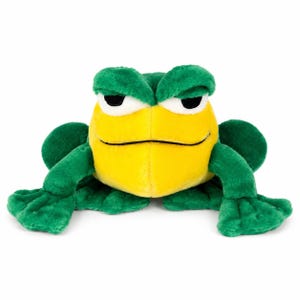 Play-By-Play Grumpy Frog Plush Unisex Small Green Yellow Excellent Vintage Toad