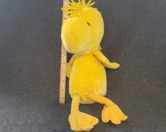 Peluche de Snoopy, pájaro amarillo de Peanuts, de Kohls Cares, Woodstock, 30 cm (12 pulgadas)