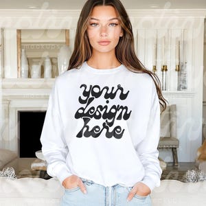 Long Sleeve T-Shirt Mockup White Shirt Mock up Mock Up Tee Women Mockup Long Sleeve Mock up Long Sleeve Shirt Bella Canvas 3501 Gildan 2400
