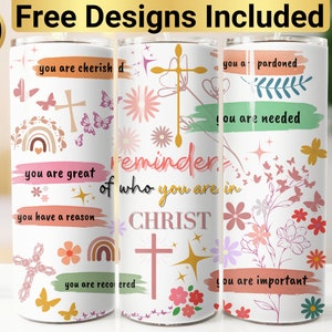 Christian Bible Verse Tumbler Design, Tumbler Wrap PNG, 20 oz Skinny Tumbler Design, Christian Tumbler Wrap, Christian Tumbler PNG,