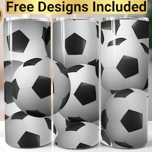 Soccer Tumbler Design, Tumbler Wrap PNG, 20 oz Skinny Tumbler Design, Soccer Tumbler Wrap, Soccer Tumbler PNG, Soccer Ball Tumbler Design,