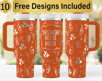 40oz Funny Not Water Tumbler Laser Svg Design, 40oz Laser Engraved Tumbler Wrap, Laser Engraving SVG, Tumbler Wrap SVG, 40 oz Tumbler Wrap,