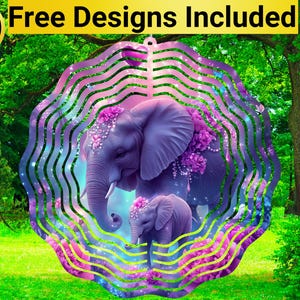 Elephant Wind Spinner, Elephant Wind Spinner Sublimation Design, Elephant Wind Spinner Sublimation, Wind Spinner Sublimation,
