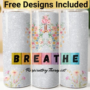 Respiratory Therapist Tumbler Design, Tumbler Wrap PNG, 20 oz Skinny Tumbler Design, Respiratory Therapist Tumbler Wrap, Therapist Tumbler,