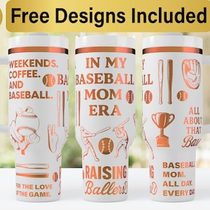 40oz Baseball Mom Tumbler Laser Svg Design, 40oz Laser Engraved Tumbler Wrap, Laser Engraving SVG, Tumbler Wrap SVG, 40 oz Tumbler Wrap,
