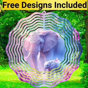 Elephant Wind Spinner, Elephant Wind Spinner Sublimation Design, Elephant Wind Spinner Sublimation, Wind Spinner Sublimation,