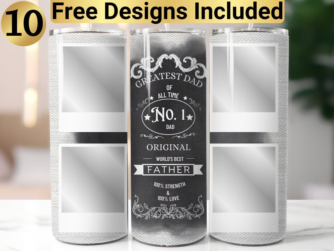 Fathers Day Photo Tumbler Design, Tumbler Wrap PNG, 20 Oz Skinny ...