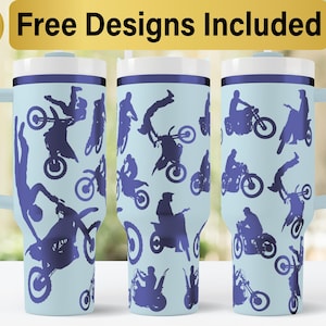 40oz Motorcycle Tumbler Laser Svg Design, 40oz Laser Engraved Tumbler Wrap, Laser Engraving SVG, Tumbler Wrap SVG, 40 oz Tumbler SVG,