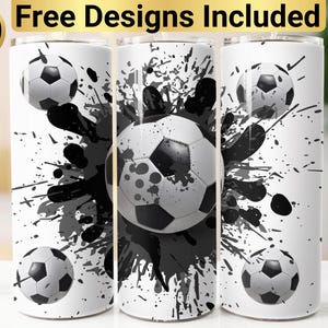 サッカータンブラーデザイン、タンブラーラップPNG、20オンススキニータンブラーデザイン、サッカータンブラーラップ、サッカータンブラーPNG、サッカーボールタンブラーデザイン、